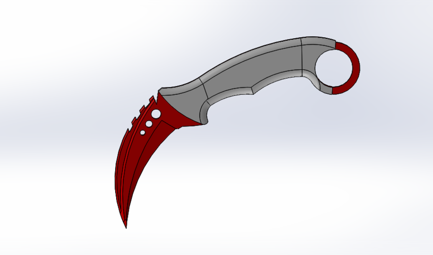 3D Printed CS:GO TALON KNIFE by TooT TEAM | Pinshape