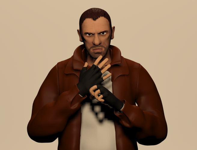 3d Printed Niko Bellic Gta Iv By No Ok Ok No Pinshape