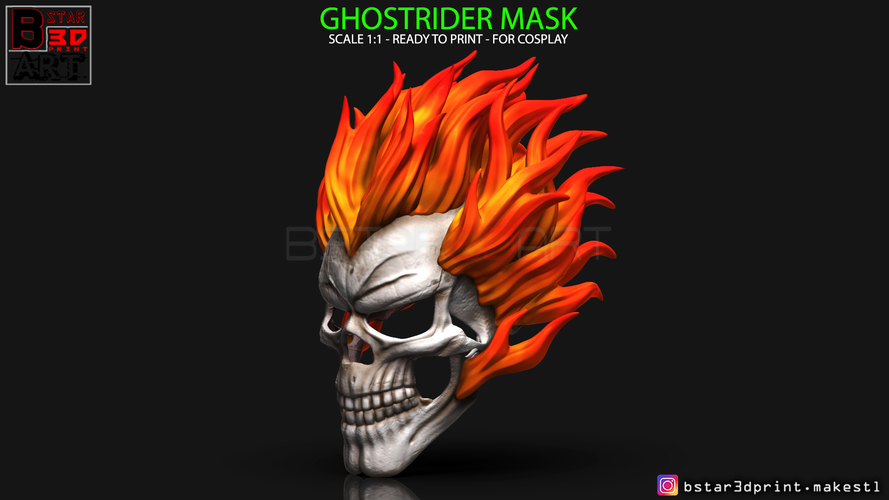 Ghost Rider mask -Agents of SHIELD - Marvel comics  3D Print 304905