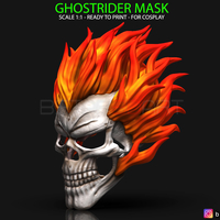 Small Ghost Rider mask -Agents of SHIELD - Marvel comics  3D Printing 304905
