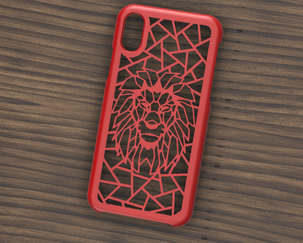 CASE IPHONE X/XS LION 3D Print 305023