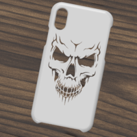 Small CASE IPHONE X/XS SKULL 3D Printing 305030