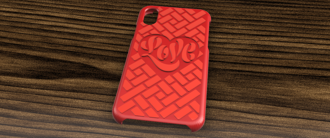 CASE IPHONE X/XS LOVE 3D Print 305041