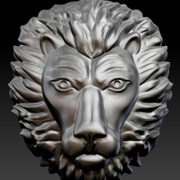 Small Lion Head 3D Printing 305047