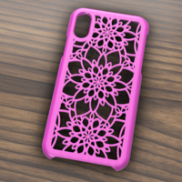Small CASE IPHONE X/XS FLOWERS 3D Printing 305535