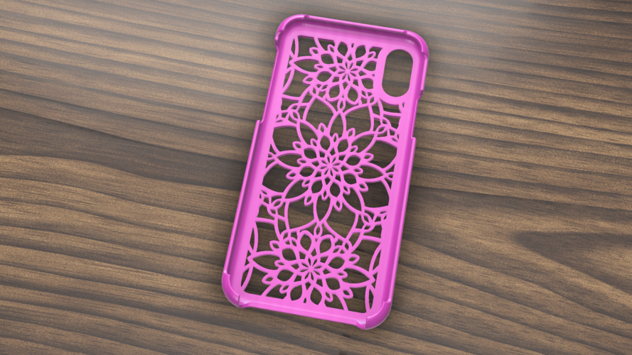 CASE IPHONE X/XS FLOWERS 3D Print 305550