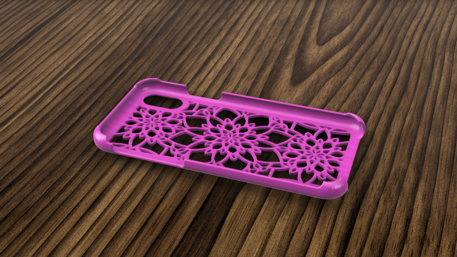 CASE IPHONE X/XS FLOWERS 3D Print 305553