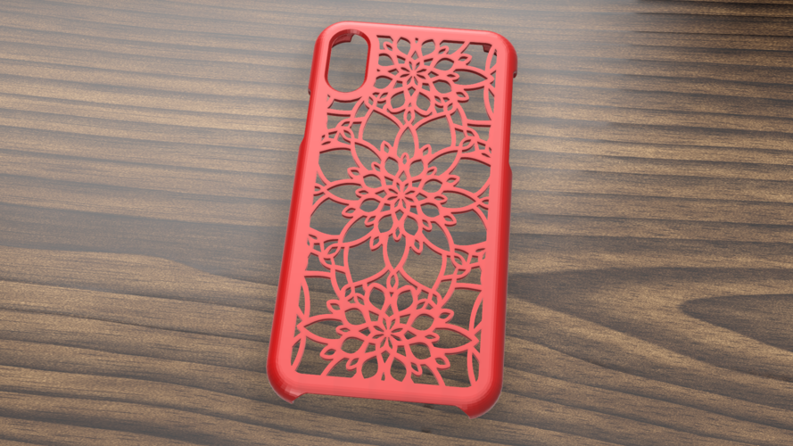 CASE IPHONE X/XS FLOWERS 3D Print 305579