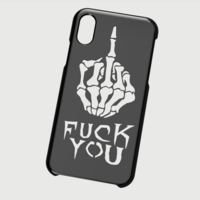 Small CASE IPHONE X/XS FUCK YOU 3D Printing 305622