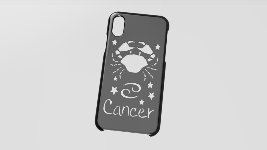 CASE IPHONE X/XS CANCER SIGN 3D Print 305714