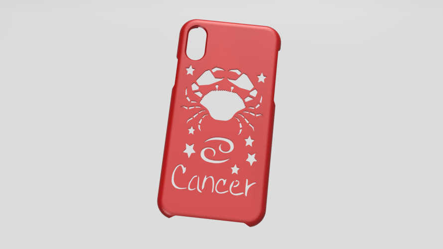 CASE IPHONE X/XS CANCER SIGN 3D Print 305723