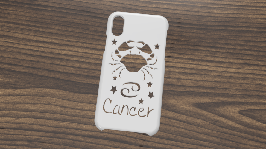 CASE IPHONE X/XS CANCER SIGN 3D Print 305724