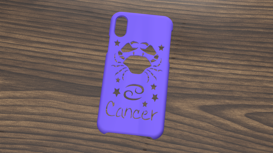 CASE IPHONE X/XS CANCER SIGN 3D Print 305732