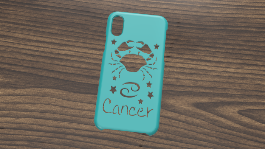 CASE IPHONE X/XS CANCER SIGN 3D Print 305734