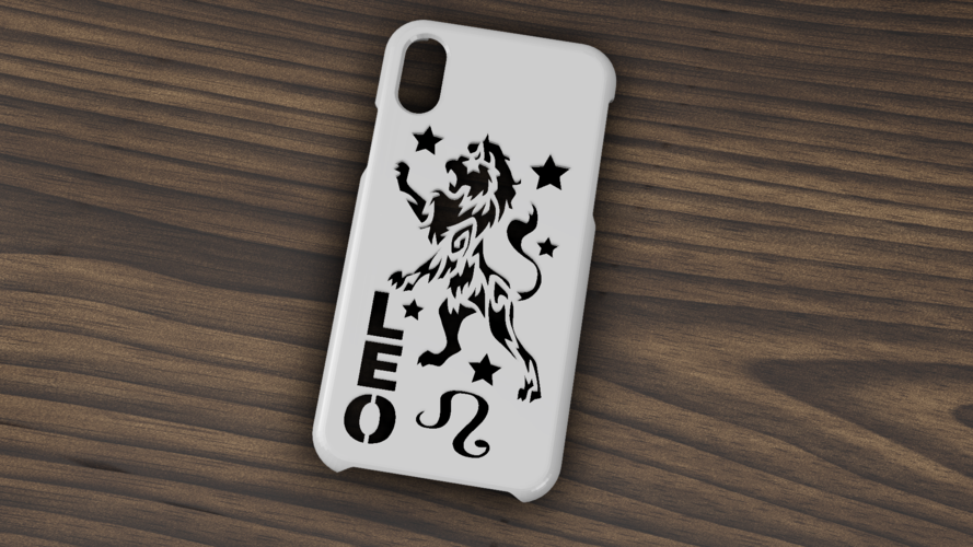 CASE IPHONE X/XS LEO SIGN 3D Print 305738