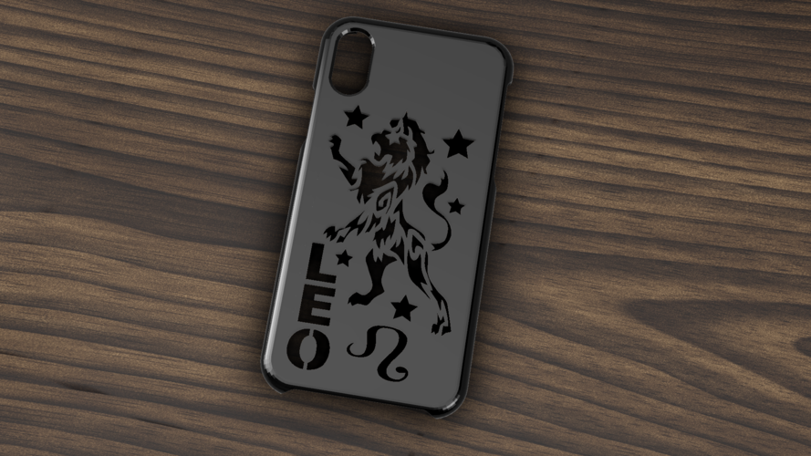 CASE IPHONE X/XS LEO SIGN 3D Print 305739