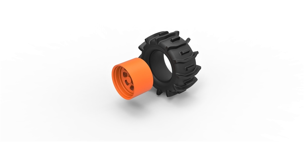Diecast Offroad wheel 34 3D Print 306026
