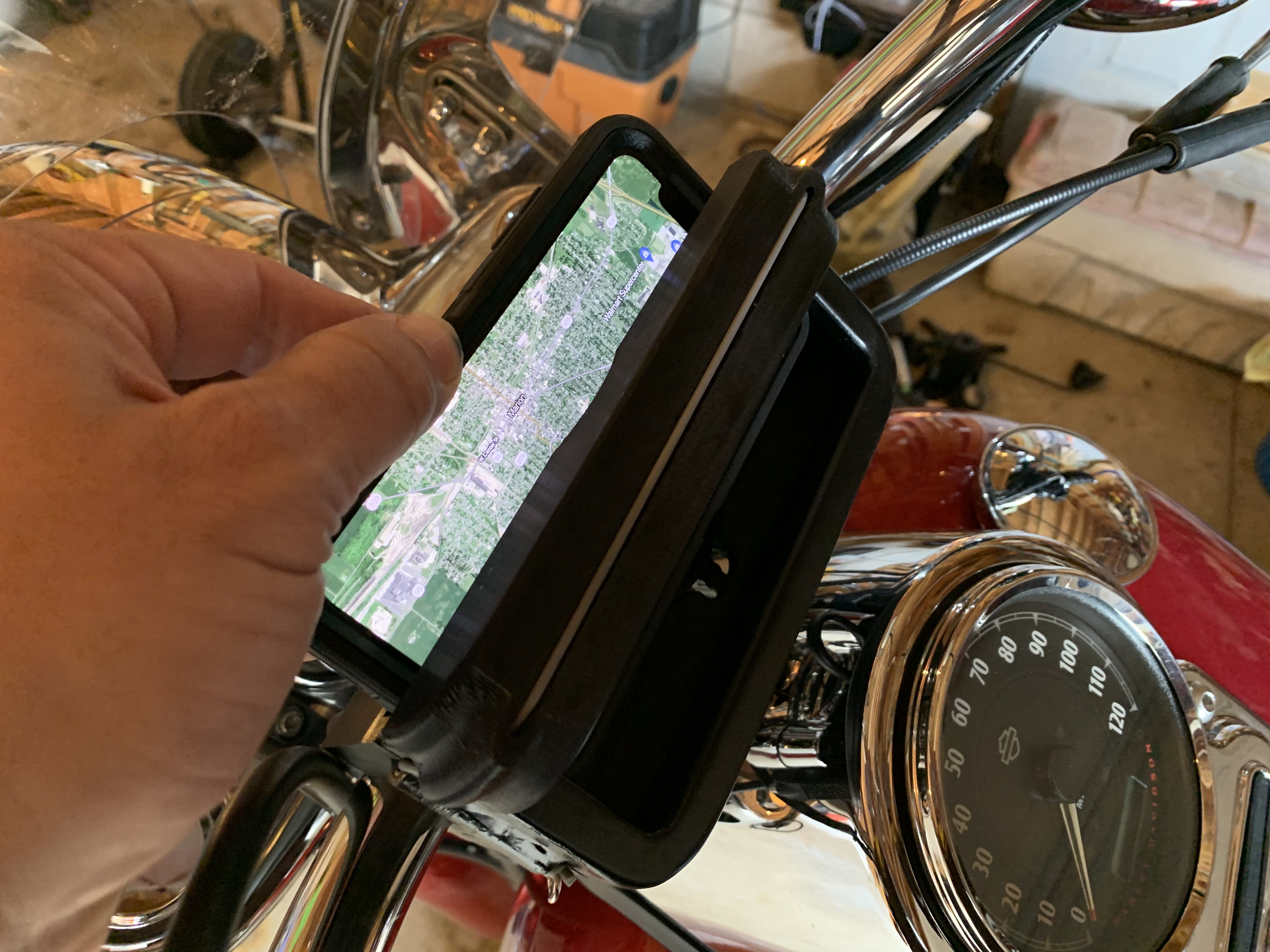 iPhone X Holder for 1" Handle Bars 3D Print 306090