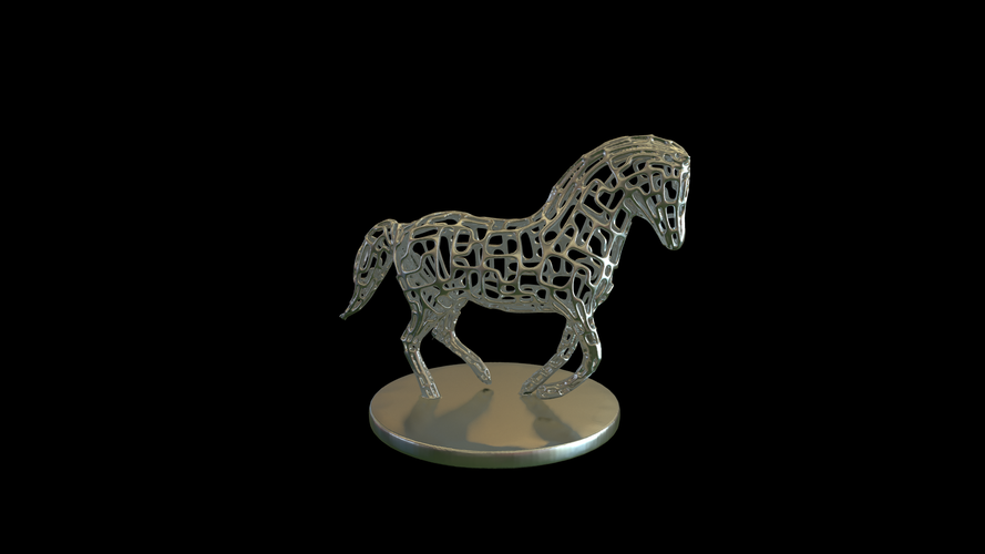 Horse Voronoi wireframe 3D Print 306197