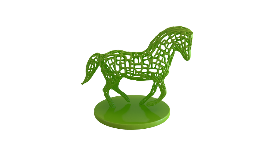 Horse Voronoi wireframe 3D Print 306199