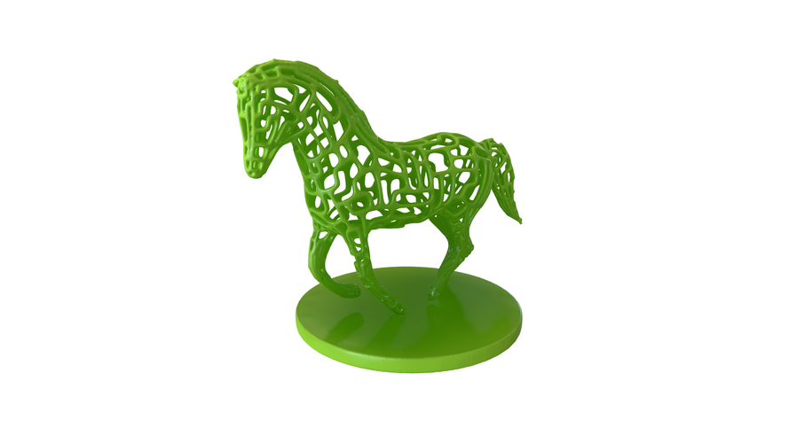 Horse Voronoi wireframe 3D Print 306200