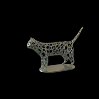  cat Voronoi  wireframe - Thumbnail 3