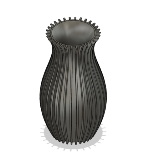 Fin Vase (Tall) 3D Print 306340