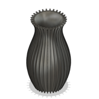 Small Fin Vase (Tall) 3D Printing 306340