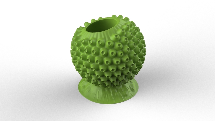 spherical virus pencil stand 3D Print 306383
