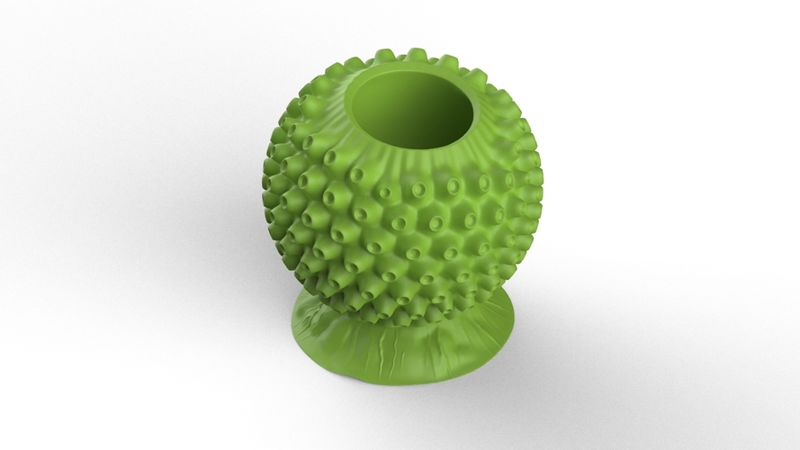 spherical virus pencil stand 3D Print 306385