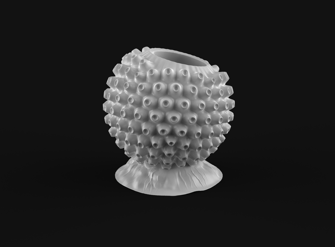 spherical virus pencil stand 3D Print 306387