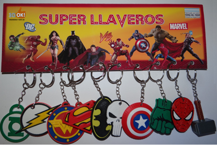 SET X10 SUPER HERO KEYCHAINS ( WORK FROM HOME) 3D Print 306398