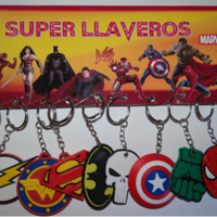 Small SET X10 SUPER HERO KEYCHAINS ( WORK FROM HOME) 3D Printing 306398