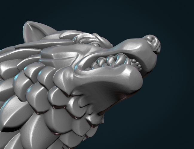 Wolf Sculpture 3D Print 306430