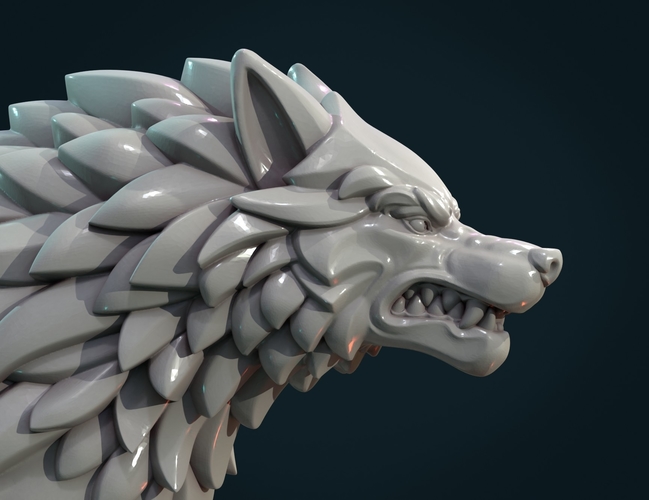Wolf Sculpture 3D Print 306437