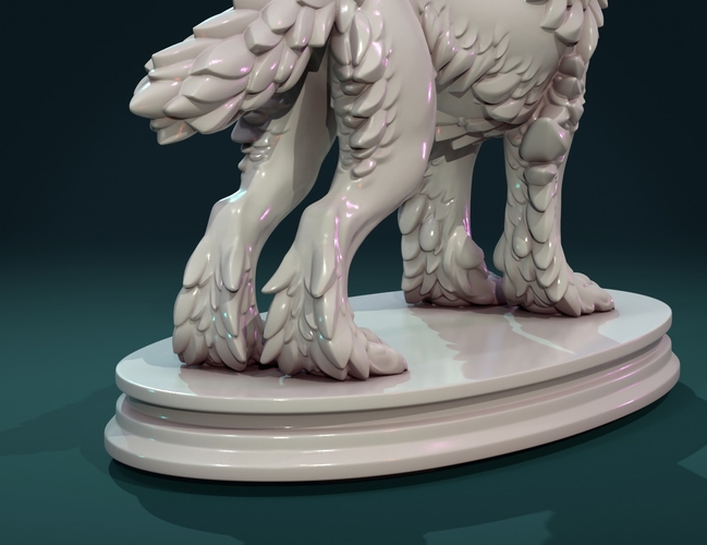 Wolf Sculpture 3D Print 306438