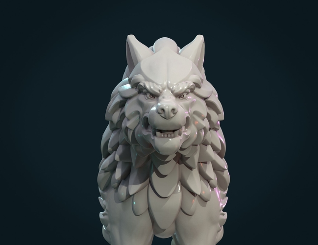 Wolf Sculpture 3D Print 306440