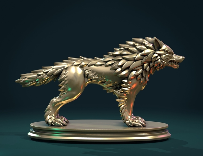 Wolf Sculpture 3D Print 306442