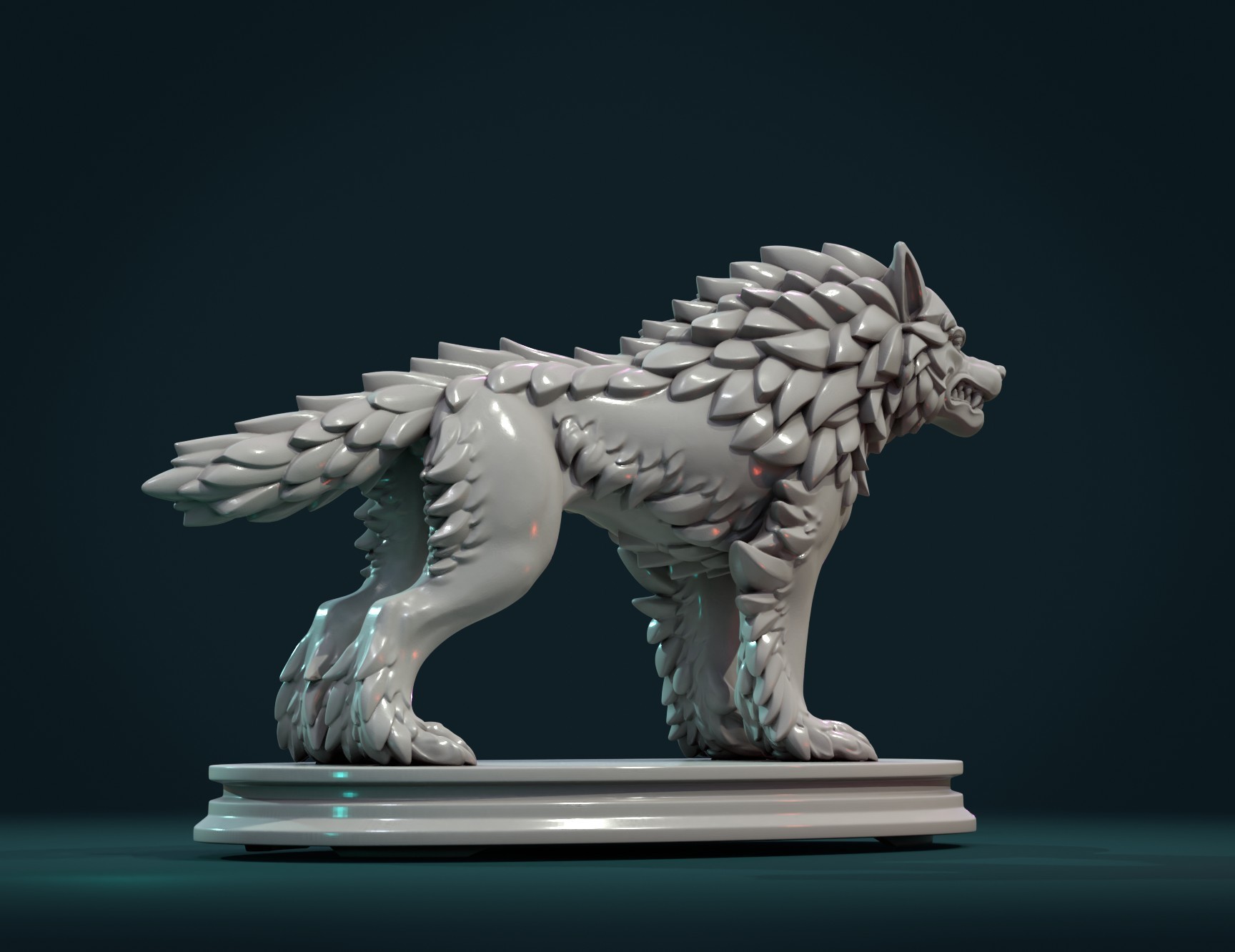 Wolf Sculpture 3D Print 306443