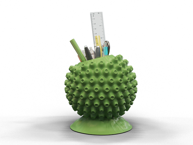 spherical virus pencil stand 3D Print 306653
