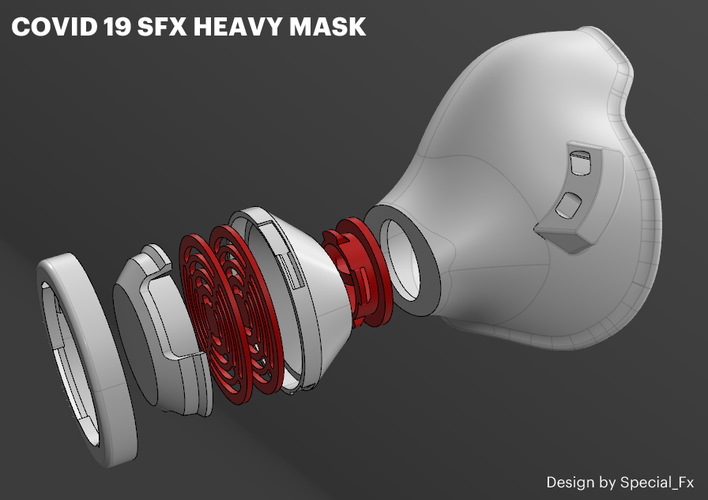 COVID-19 SFX HEAVY MASK 3D Print 306754