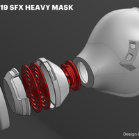 Small COVID-19 SFX HEAVY MASK 3D Printing 306754