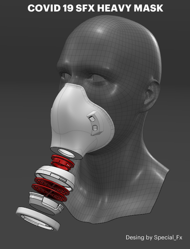 COVID-19 SFX HEAVY MASK 3D Print 306762