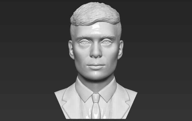 Tommy Shelby from Peaky Blinders bust 3D printing ready stl obj