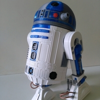 STAR WARS R2D2 detailed printable rotating openable head - Thumbnail 1