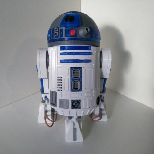 STAR WARS R2D2 detailed printable rotating openable head 3D Print 306882
