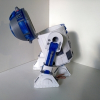 STAR WARS R2D2 detailed printable rotating openable head - Thumbnail 7
