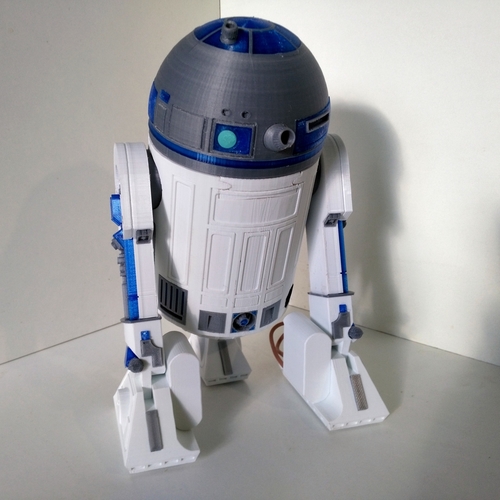 STAR WARS R2D2 detailed printable rotating openable head 3D Print 306887