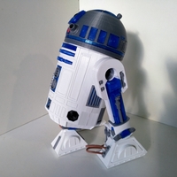 STAR WARS R2D2 detailed printable rotating openable head - Thumbnail 9