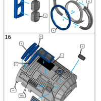 STAR WARS R2D2 detailed printable rotating openable head - Thumbnail 12